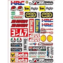 Amazon.co.jp: 車 バイク ステッカー レーシングスポンサーロゴ