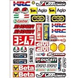 車 バイク ステッカー レーシングスポンサーロゴ デカール オートバイステッカー反射ステッカー30x20cmデカール (65#)