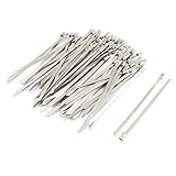 uxcell ステンレス鋼PVCはケーブルタイ　pvc溶射幅のステンレス鋼ケーブルタイ　100個4.6x150mm　ステンレス鋼PVC屋根　オートロック　パイプネク　タイホ