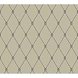 York Wallcoverings Nautical LivingノットTrellis壁紙 Sample 1