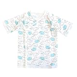 (ボリボンウーフ)boribon oeuf 短肌着 ベビー肌着 新生児肌着 スィニュ(シロクマ/スワン)/ブルー(シロクマ)