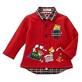 ミキハウス(mikihouse) サーカス団プッチー☆重ね着風トレーナー(13-3212-970) 100cm 赤（02）