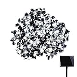 RPGT ソーラー LEDイルミネーションライト 23m 200LED 桜の花 ソーラーライトストリング USB充電式 防水 8ライトモード ソーラー充電式 さくらタイプ クリスマスガーデン装飾ライト