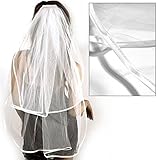 【優しいレース・無地】 ブライダルベール ウェディングベール 花嫁のベール 1層ベール 結婚式アイテム 結婚式・ウェディング・パーティー・文化祭・記念日など