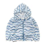 PAPA KIDS　子供服 子供コート ベビーアウター ス キッズジャケット 花柄 カッパ レイン コート 長袖 薄手女の子 日焼け止め UVカット 冷房対策 軽量スポーツ (100cm, ブルー)