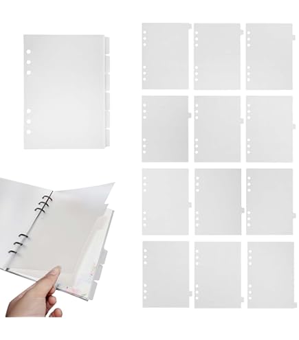 AHA!ページ 6枚 Amazon | JEWEDECO 6 セット インデックス区切りページ A5