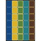 Joy Carpets Kid Essentials Early Childhood Blocks Abound Rug Earthtone 10'9 x 13'2 [並行輸入品]