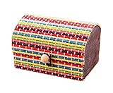 カラフルな宝箱のパターンの5つの竹の竹のカーテンジュエリーボックス