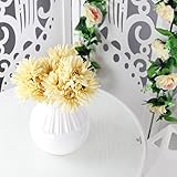 BASONG 観葉植物 造花　高品質菊　プレセント　ギフト　結婚式　誕生日　発表会　イエロー　１束7本セット