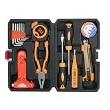 KKmoon 16点セット ホームツールセット 手動工具キット工具セット 電気メンテナンス 修理ツールセット 多機能 家庭用 収納ケース付き