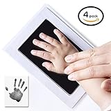 4-Pack UnicornTech Handprint Footprint Ink Pads Photo Frame | Safe Non-Toxic Ink & No Direct Contact