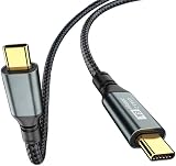 USB C ケーブル Type-C 充電 【PD対応 100W急速充電/ USB 3.2 Gen2*2標準 20Gbpsデータ転送】 USB-C to USB-C 超高速充電 8K/60Hz映像出力 超高耐久 ナイロン編み iPhone15/ MacBook Pro/iPad Pro/Xperia/AQUOS等タイプC対応 (1.5m)