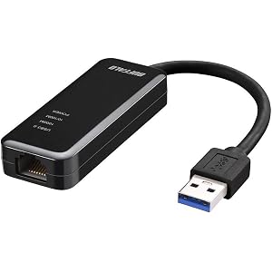 BUFFALO 有線LANアダプター LUA4-U3-AGTE-BK ブラック Giga USB3.0対応 【Nintendo Switch動作確認済み】