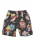 (ヒステリックミニ) Hysteric Mini TATTOO総柄 Viscotex 4分丈ショートパンツ 90cm ブラック