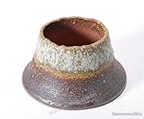 富士型茶窯変植木鉢　※風の水琴工房（信楽焼・陶器・植木鉢・プランター・陶照明・屋内用・Y）