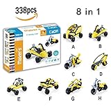 Car Building Blocks Set Hosim 8-in-1 Assembly Building Blocks Brick Kit Toy Car 338pcs Bricks Toys f