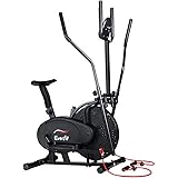 Everfit Exercise Bike, 6 in 1 Elliptical Cross Trainer Stationary Cardio Training Bicycle Indoor Cycling Gym Equipment Home W