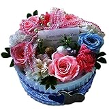 花由 プリザーブド フラワーケーキ ホールタイプ 2.シュガー フラワーギフト プリザーブドフラワー ブリザードフラワー 誕生日プレゼント 女性 結婚祝い お祝い 花