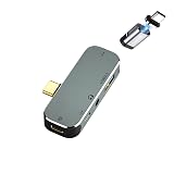 日本の中小企業 Type-C ハブ 5in1 直挿し ダブルType-Cポート 3.5mmイヤホンジャック USB 3.1 高速転送 PD 100W急速充電 i-Pad P-ro/A-ir/最新スマホ対応 (Dタイプ変換アダプタセット, 5in1-C)