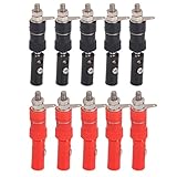 Hommy 4mm　絶縁 バナナプラグソケット ジャックコネクタ 黒 10ペア