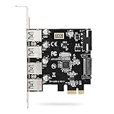 CYカード4ポートPCI-EからUSB 3.0 HUB PCI Express拡張アダプタ、マザーボード5 Gbps用