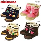 ミキハウス MIKIHOUSE ボア付き☆ベビーウィンターブーツ ベビー用ブーツ(紺)