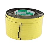 uxcell スポンジテープ スポンジ ブラック イエロー ノイズ絶縁 パッディング ショックプルーフ 10個入り