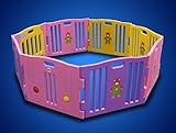 New Pink 8 Panel Baby Playpen Kids Safety Play Center Yard Home Indoor Girls by MTN Gearsmith [並行輸入品