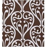 Damask Choco Printed Crib Sheet by Bacati [並行輸入品]