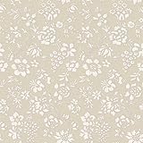 Warner BRL98035 Stria Purple Floral Toss Wallpaper, Taupe [並行輸入品]