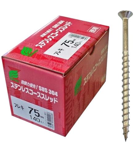 Amazon | 水上金属 木ビス ステンレス(SUS XM-7)Zコーススレッド化粧箱