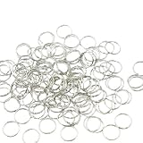KUKU工房 二重丸カン 二重リング (シルバー, 外径12mm) 100個セット