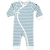 Polarn O Pyret署名ストライプEcoロンパース(新生児) カラー: ブルー