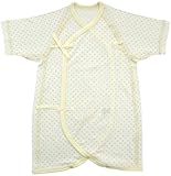 ベビーストーリー メルマ加工 水玉柄フライス 立体裁断 コンビ肌着 50cm - 60cm クリーム EF14048 日本製