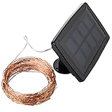 Amir 150 LED Solar Powered String Light, 2 Modes Steady on / Flash, Indoor/Outdoor Copper Wire Light