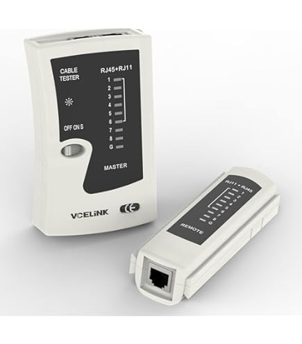 Amazon | LANケーブルテスター 親機/子機分離タイプ RJ45 RJ11対応 LAN