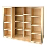 クロシオ ダブルスライド マルチ収納 奥深タイプ本棚 ナチュラル 幅120cm