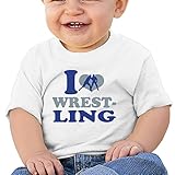 面白い ボーイとガール レスリングスポーツ 半袖ロンパース コットン White Size 12 Months