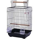 GrnArt 鳥かご 鳥ケージ インコ ケージ 文鳥 ケージ バードゲージ 鳥小屋 組立式 セキセイ ボタン 文鳥 鳥かご 鳥ケージ 中型 バードケージ セキセイインコケージ 鳥小屋 複数飼い 天窓付き 餌入れ 引き出しトレイ ハンドル付き ブラン おもちゃ付き オウムケージ オカメ コザクラ マメルリハ ウロコ アキクサ ペット用品