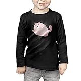 太い ピンク 猫の夢 子供服 春秋 長袖 Tシャツ トレーナー 丸い襟 キッズ 男の子 女の子 ベビー おしゃれ カジュアル ファッション 可愛い