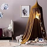 ラウンドドームプリンセスベッドキャノピーMosquito Net子再生テントベッドのカーテンをベビーベッド子供部屋ゲーム家城装飾高さ240 cm / 94.5 in ブラウン