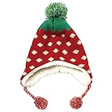 【SiShuNon/SKAPE】イチゴメット エスケープ キッズ 帽子 ニット帽 イチゴ 女の子 S(46-50) 3 レッド