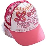 LeafIn ベビー 帽子 キッズ ハット キャップ 野球帽 ボールキャップ 日よけ 紫外線対策 UVcut帽子 女の子 男の子 子供用 (44cm（頭囲44-46cm）, ローズ)