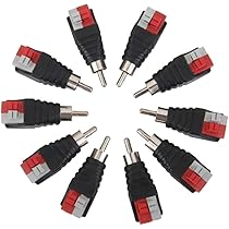 アンプ スピーカー RCAケーブル セット Amazon | EIGHTNOO スピーカーワイヤー to rca 変換 ー 4個