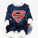 SUPERMAN スーパーマン ベロア なりきりカバーオール 6/9ヶ月