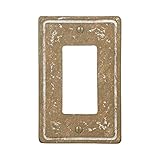 Amertac 8348R 1 Rocker GFCI Faux Stone Wallplate, Noce [並行輸入品]