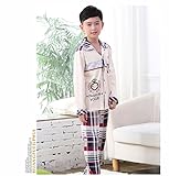 (チェリーレッド) CherryRed 子供 男の子 ファション パジャマ ルームウェア 部屋着 寝間着 上下2点セット 長袖 フリース 春秋向け リラックス 快適 気持ち良い チェック コットン 1
