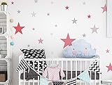 i-love-wandtattoo was-10440壁ステッカーKids " Stars withガールズ色パステル" 25ピース、Starry Sky接着壁、Tattoo、壁のステッカー、ステッカ
