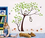 Pop Decors Removable Vinyl Art Wall Decals Mural for Nursery Room, Monkeys Party by Pop Decors