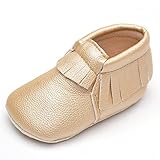 （イスタミコ) Estamico ベビーユニセックススエードソリッドタッセルモカシン 13cm ベージュ